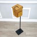 FixtureDisplays®MDF Donation Box Floor Stand Lobby Foyer Tithes & Offering Suggestion Collection Ballot Box 11065+10885